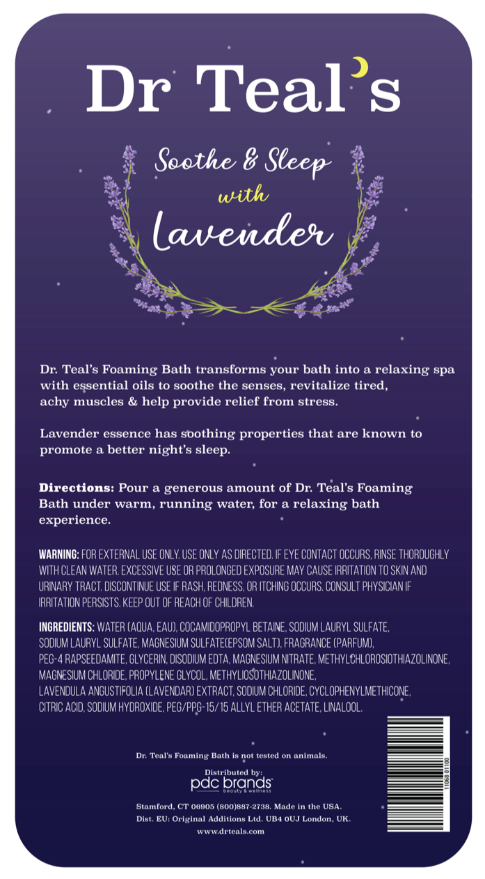 Dr Teal’s redesigned back of label