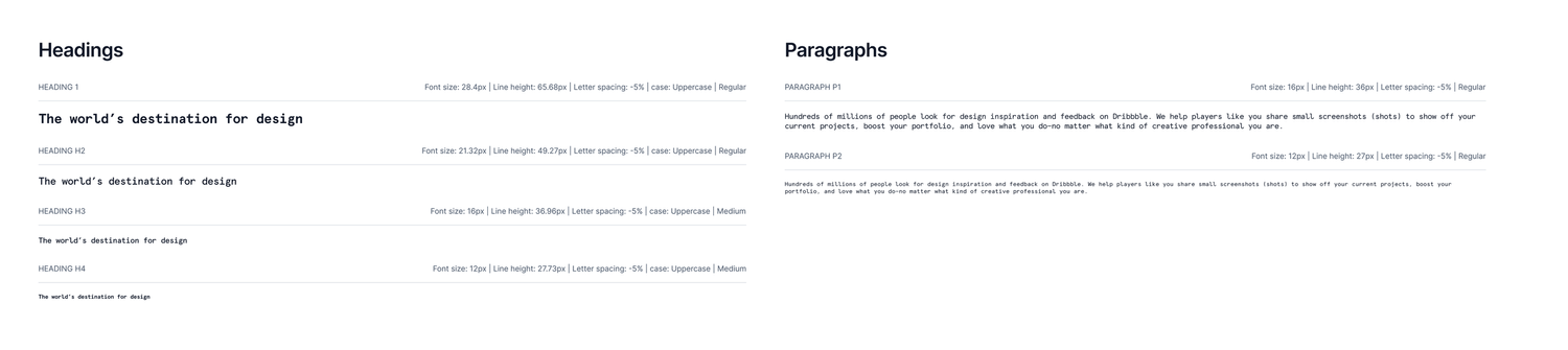 Glossier typography system